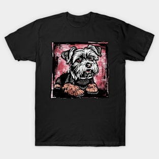 Retro Art Yorkshire Terrier Dog Lover T-Shirt